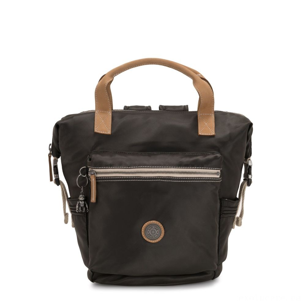 Kipling TSUKI S Little Backpack along with semi detachable straps Delicate Black.
