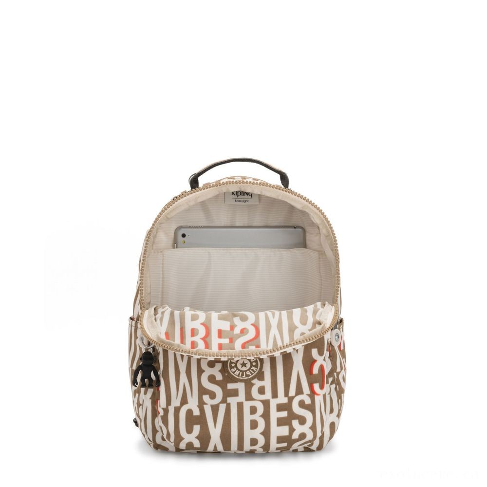 Pre-Sale - Kipling SEOUL S Small Backpack with Tablet Chamber Center Imprint. - End-of-Season Shindig:£39[ctbag6496pc]