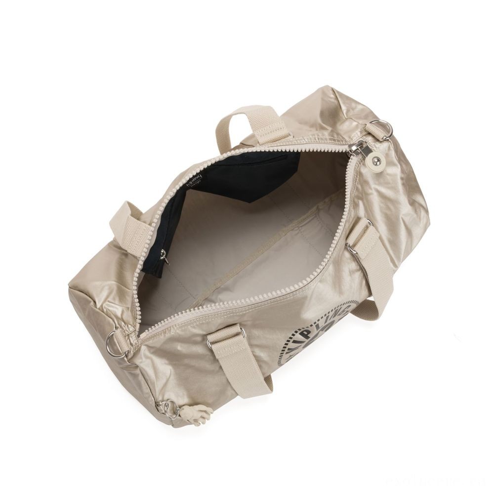 Kipling ONALO Multifunctional Duffle Bag Cloud Metallic Combo.