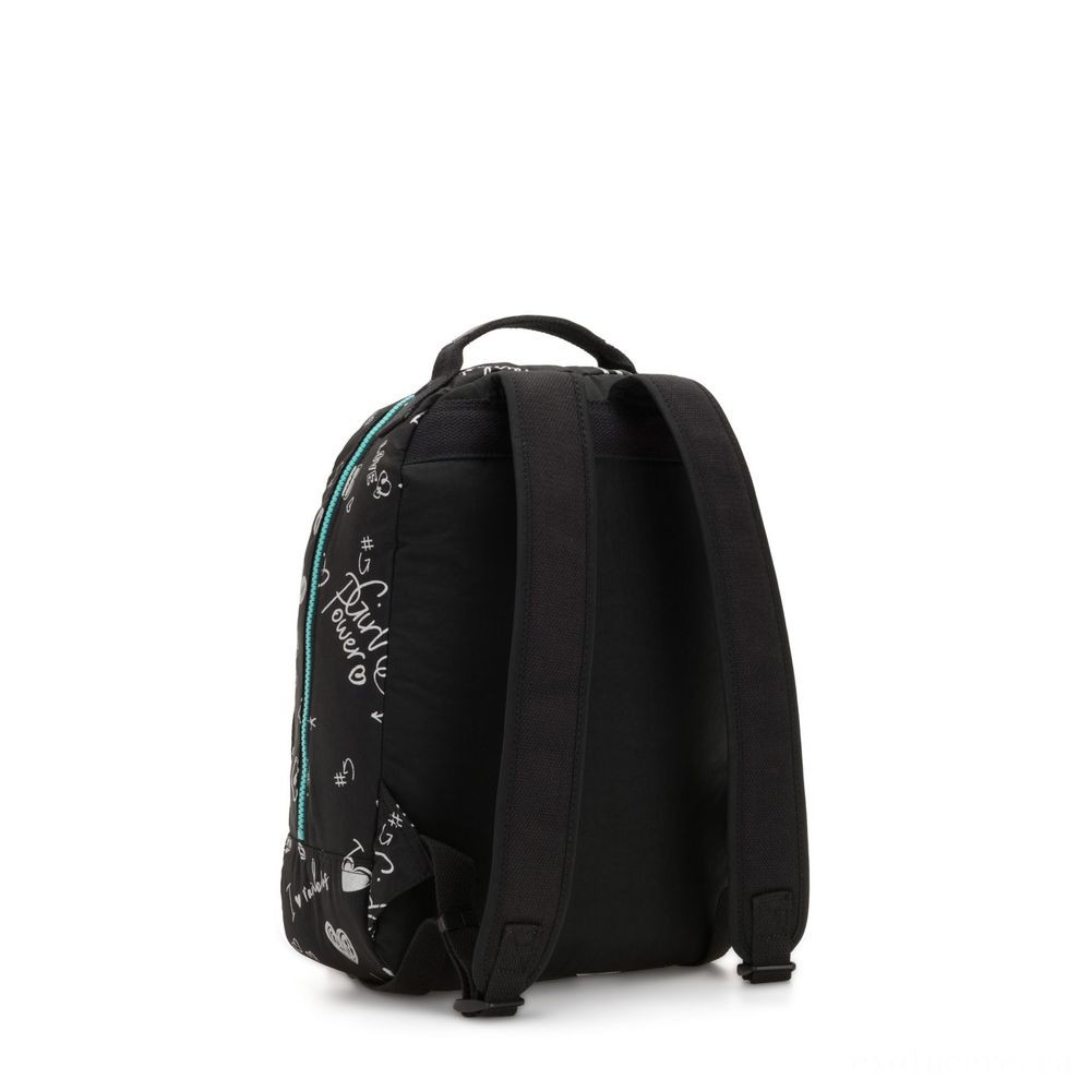 Kipling Course ROOM S Tiny backpack along with laptop protection Girl Doodle