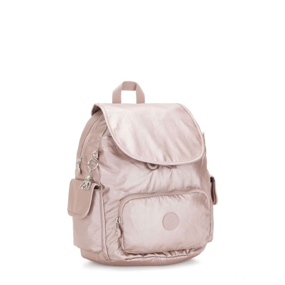 Holiday Gift Sale - Kipling Area KIT S Small Backpack Metallic Rose. - Friends and Family Sale-A-Thon:£34