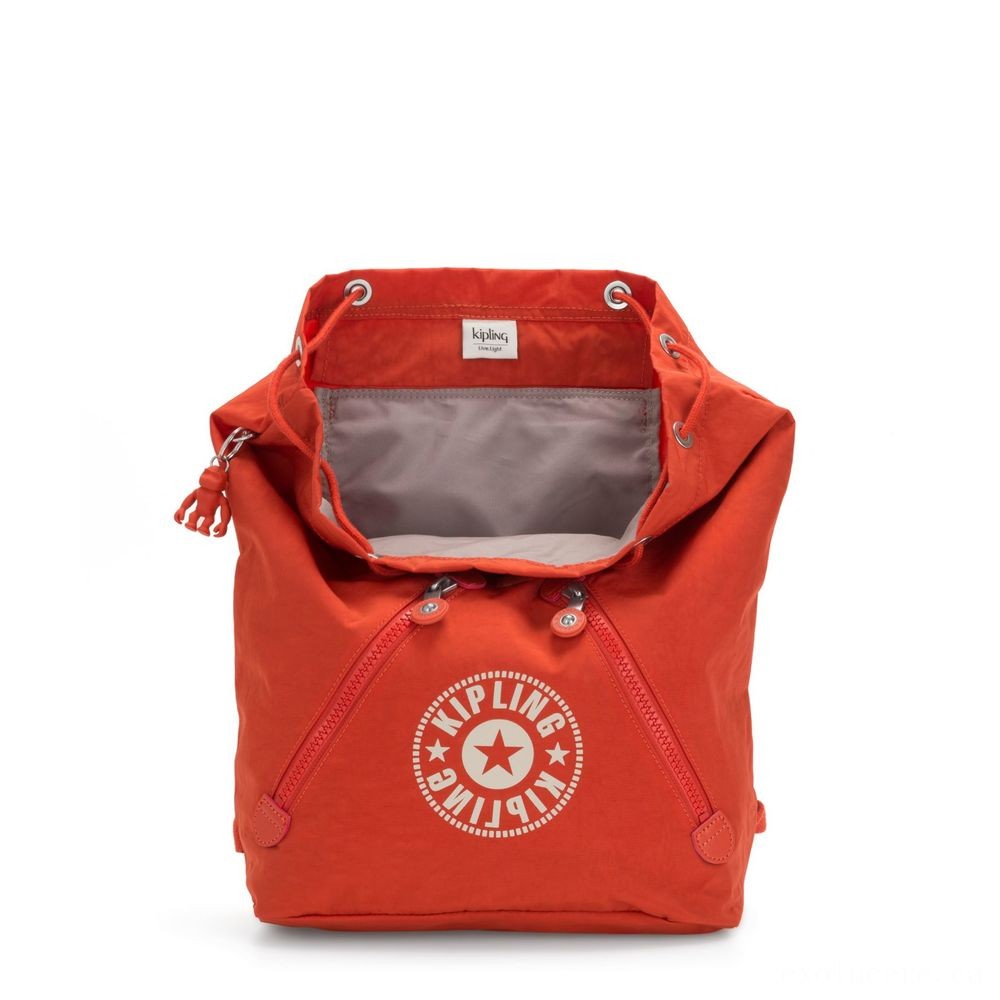 Kipling Key NC Backpack with 2 Zipped Pockets Fashionable Orange Nc.