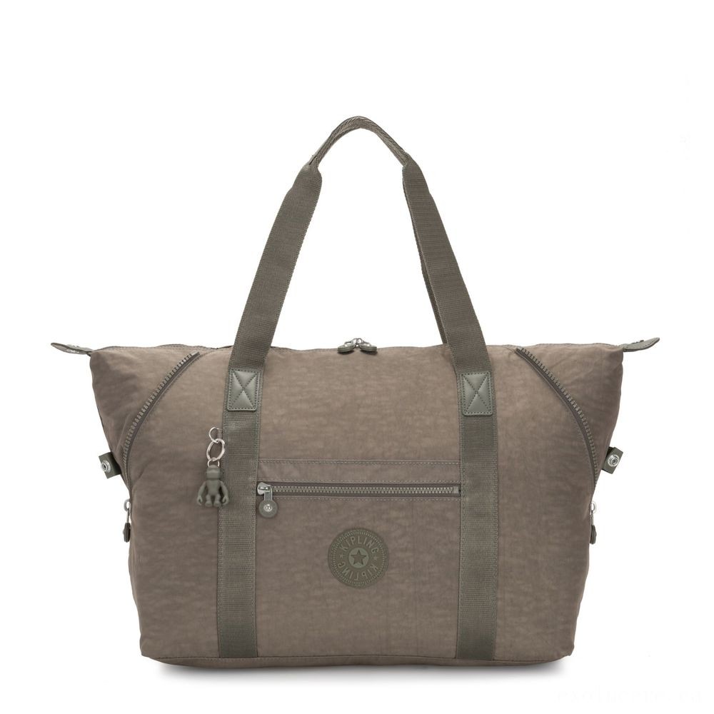 Kipling ART M Trip Tote Along With Trolley Sleeve Seagrass