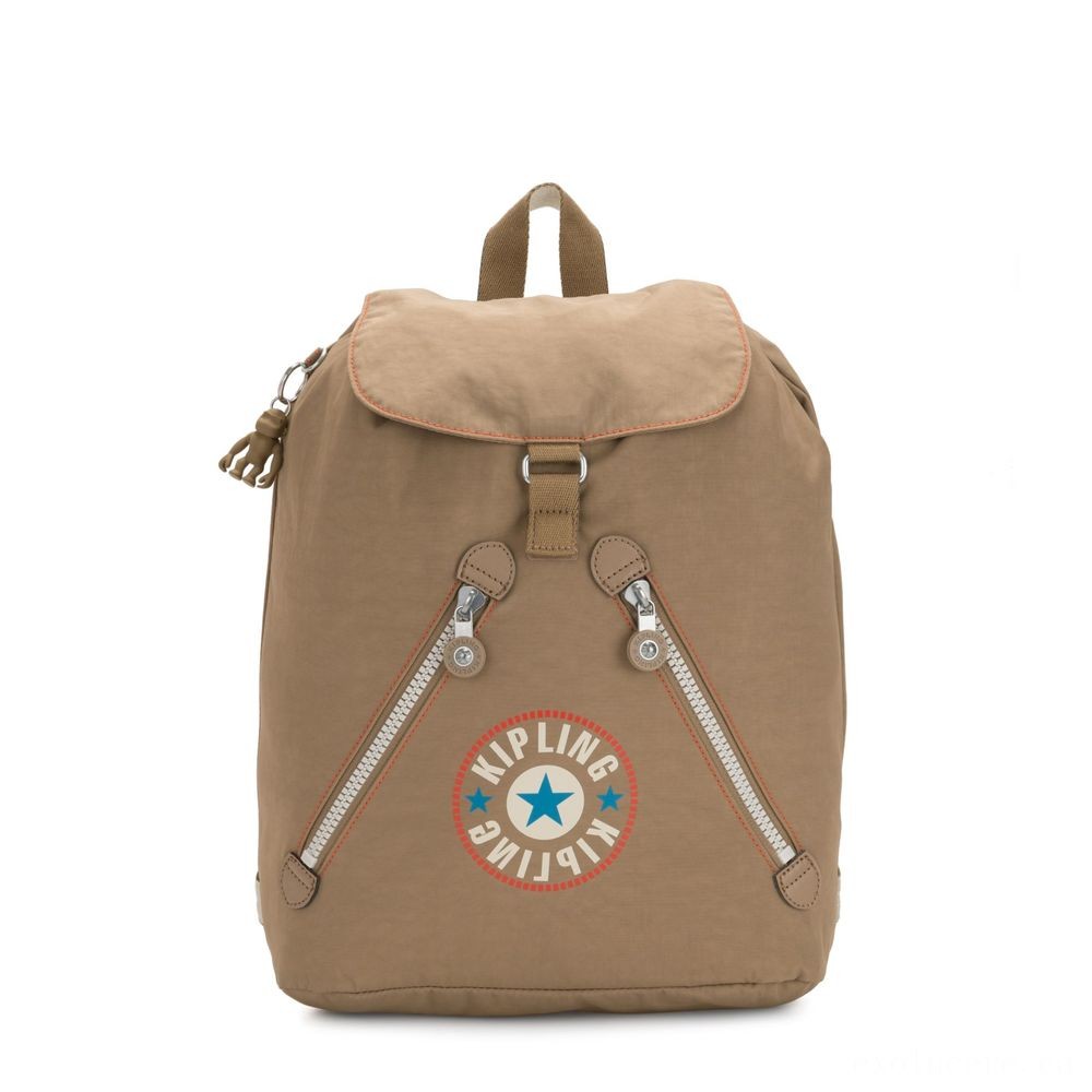 Three for the Price of Two - Kipling essential Medium knapsack Sand Block. - Get-Together Gathering:£29