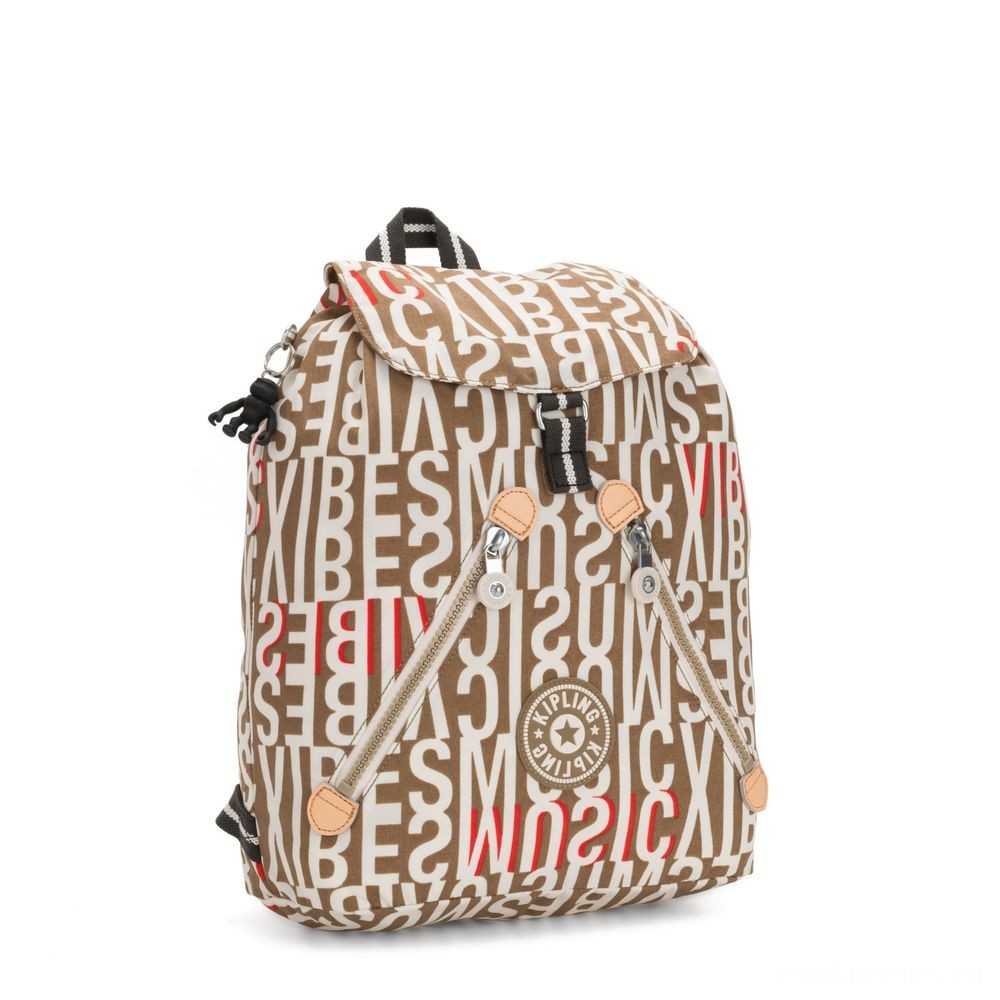 Limited Time Offer - Kipling FUNDAMENTAL Medium backpack Workshop Print. - Savings:£34[hobag6515ua]