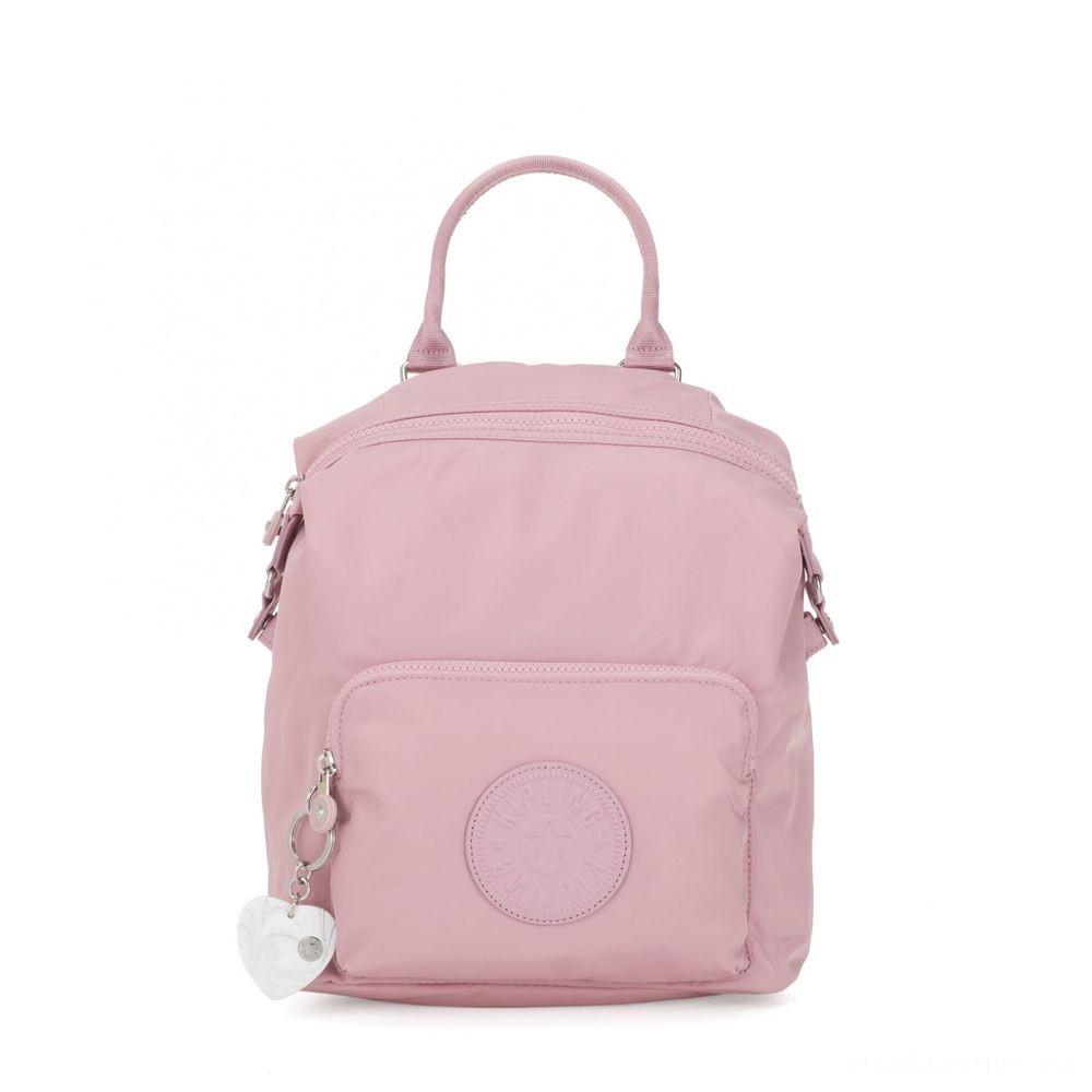 Closeout Sale - Kipling NALEB Small Backpack with tablet sleeve Faded Pink. - Super Sale Sunday:£52