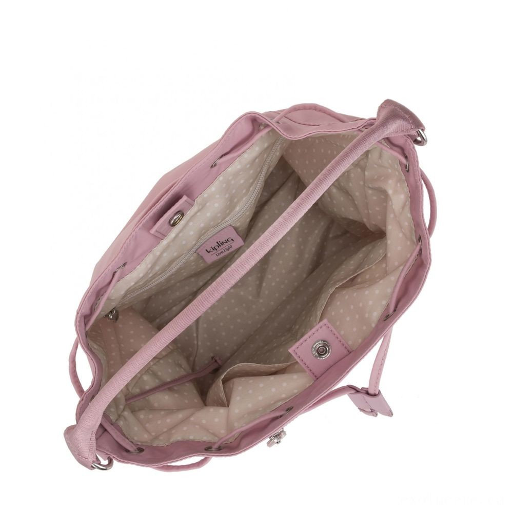 Kipling VIOLET Channel Bag convertible to shoulderbag Discolored Pink.