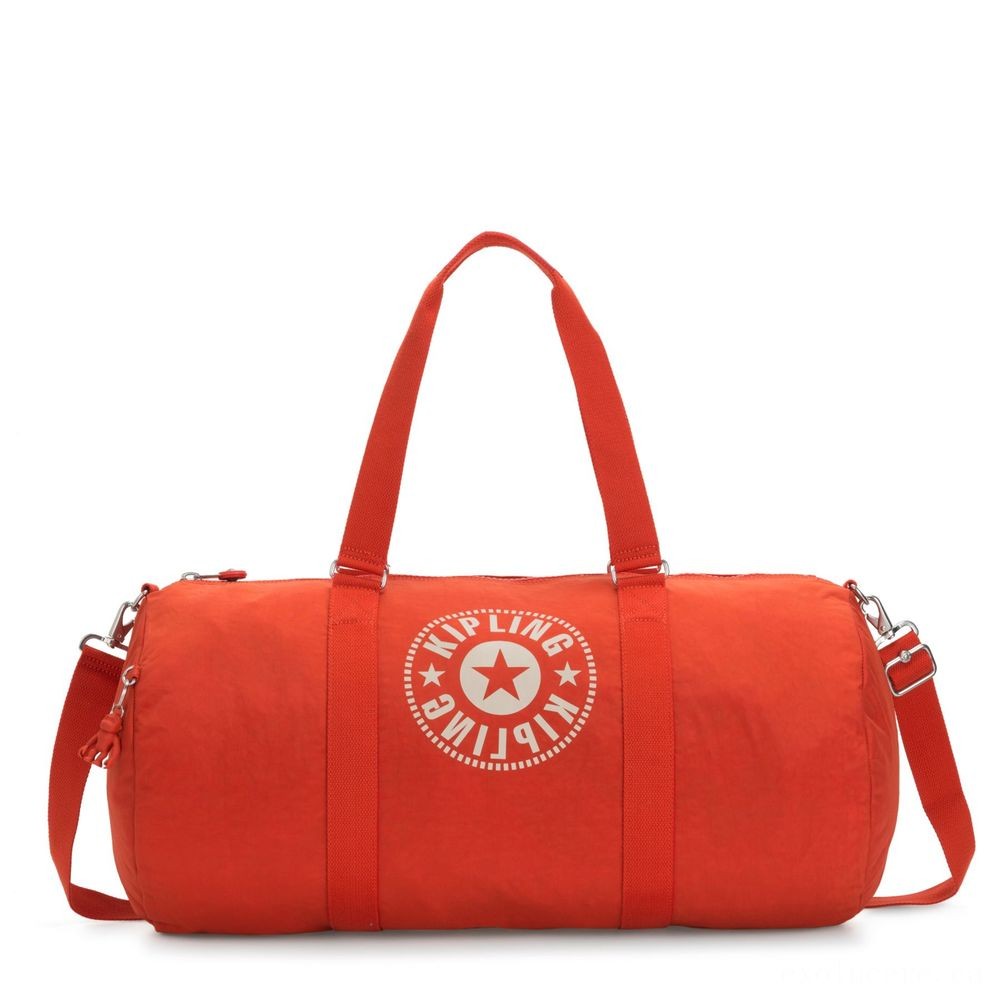 Kipling ONALO L Huge Duffle Bag along with Zipped Within Wallet Funky Orange Nc.