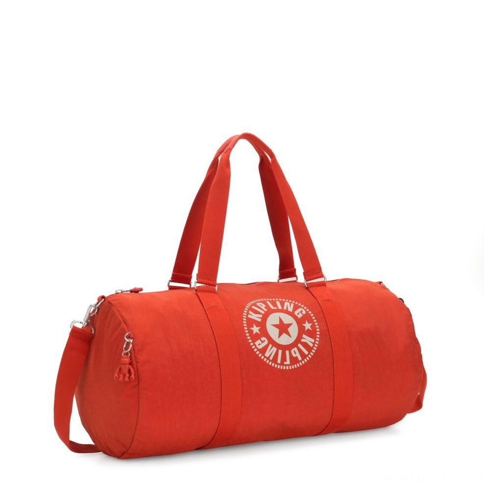 Kipling ONALO L Big Duffle Bag along with Zipped Inside Wallet Funky Orange Nc.