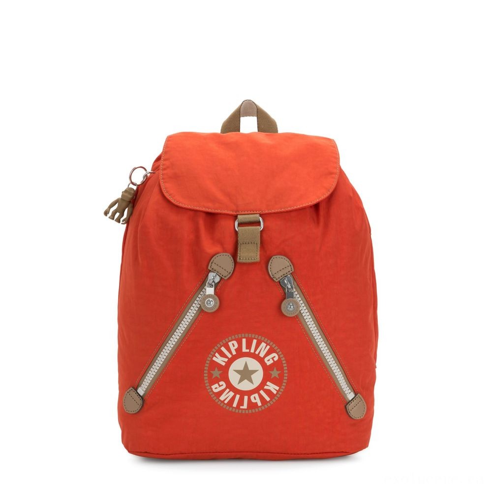 E-commerce Sale - Kipling essential Channel backpack Funky Orange Block. - Anniversary Sale-A-Bration:£31