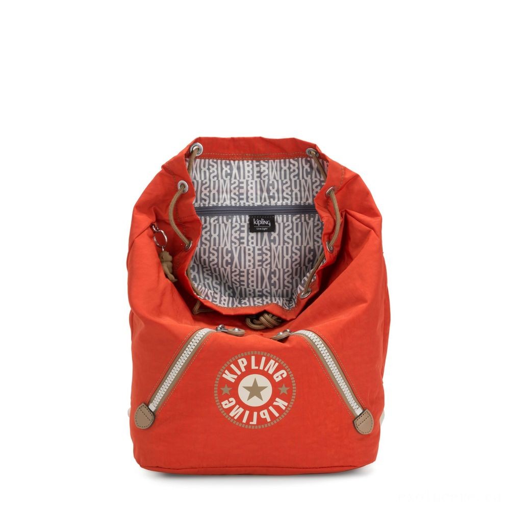 Kipling FUNDAMENTAL Medium backpack Funky Orange Block.