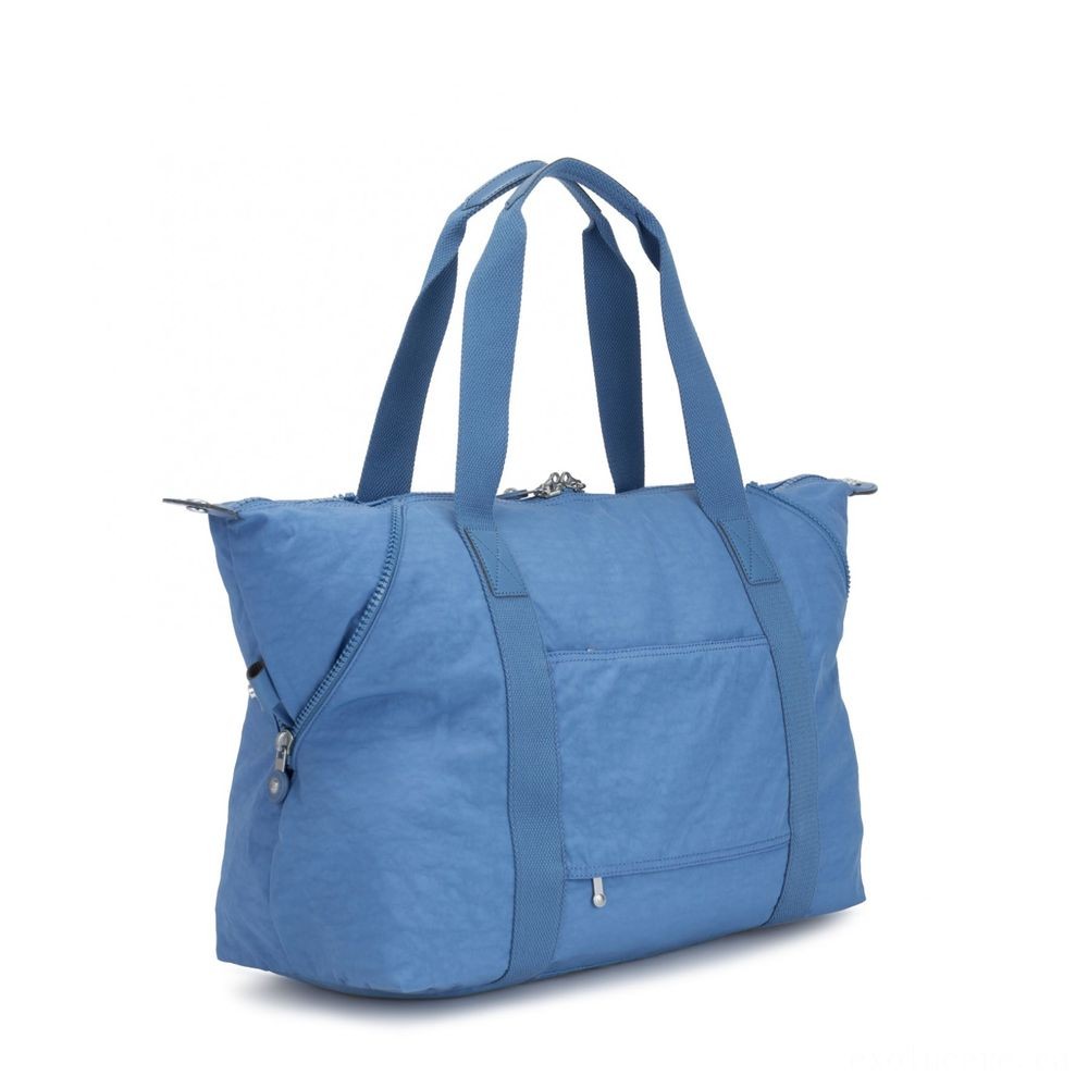 Kipling ART M Medium Shopping Bag along with 2 Front Pockets Dynamic Blue