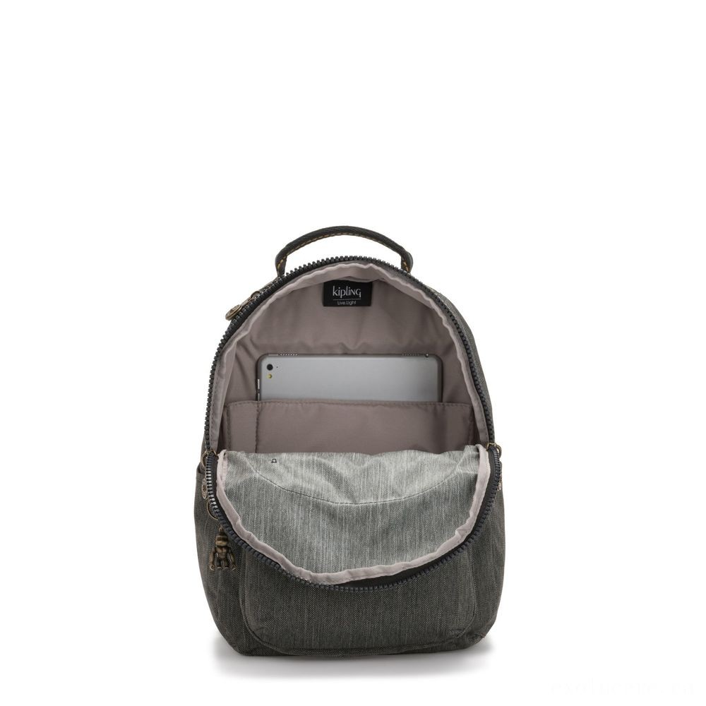 Limited Time Offer -  Kipling SEOUL S Small Backpack along with Tablet Computer Area Black Indigo<br>. - Closeout:£33[nebag6542ca]
