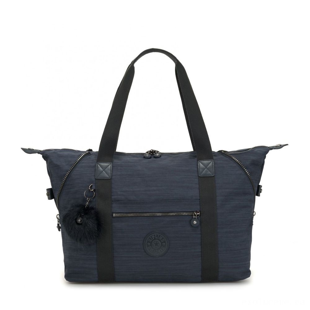 Kipling Craft M Trip Tote Along With Trolley Sleeve Real Dazz Navy.