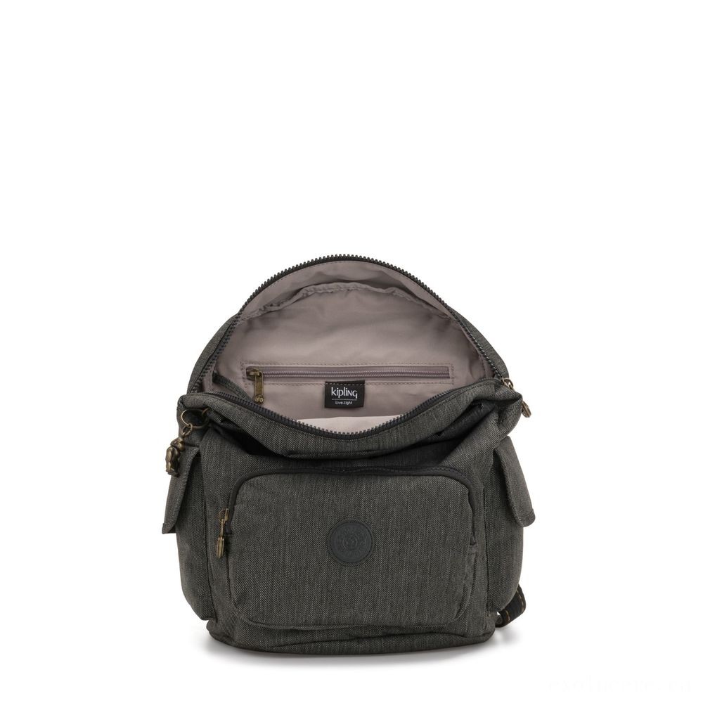 Members Only Sale - Kipling Urban Area KIT S Little Backpack Black Indigo. - Click and Collect Cash Cow:£35