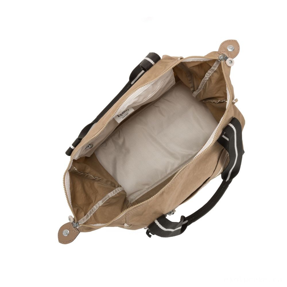 Kipling Craft M Trip Tote Along With Trolley Sleeve Sand
