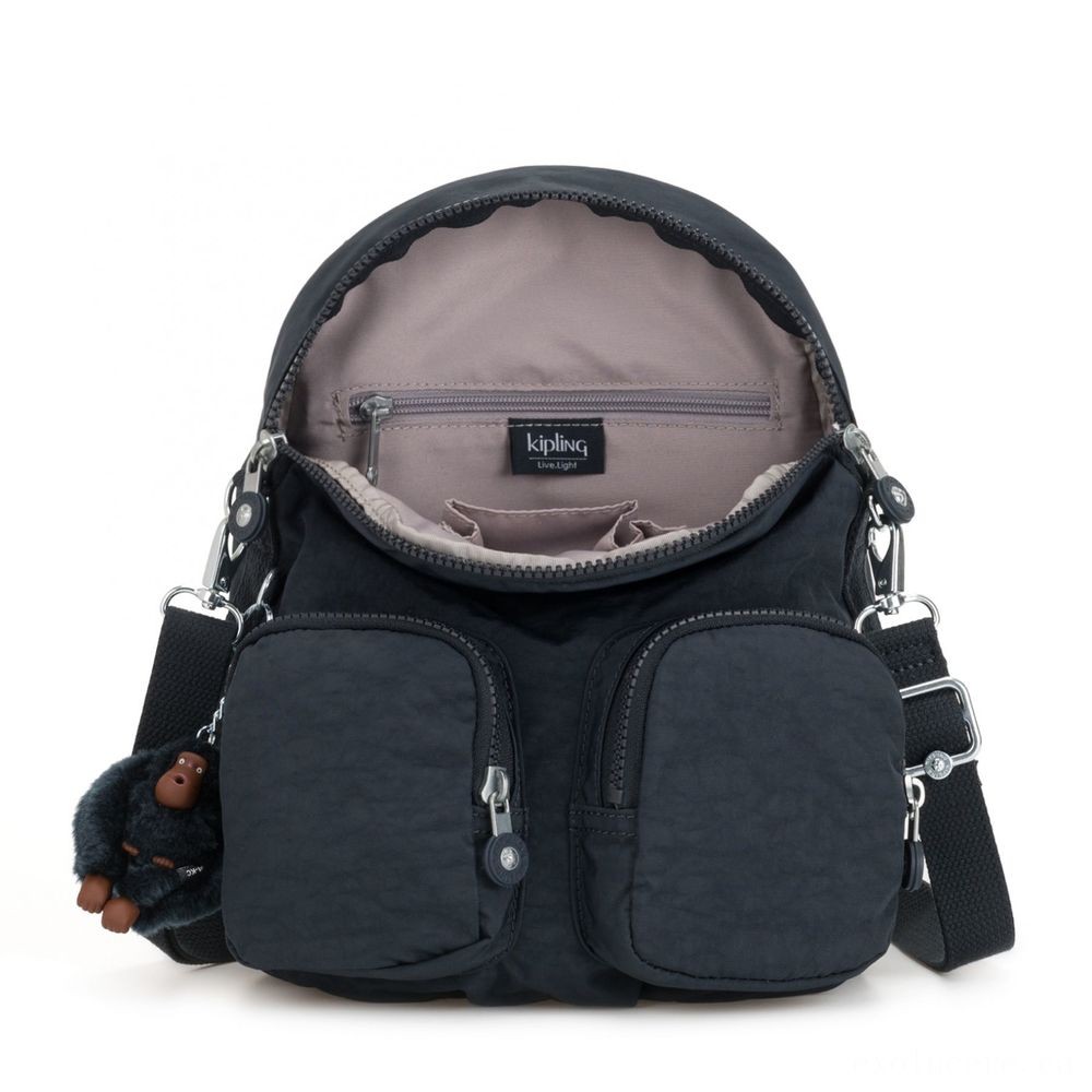 Spring Sale -  Kipling FIREFLY UP Small Backpack Covertible To Elbow Bag Accurate Navy  - Surprise Savings Saturday:£45