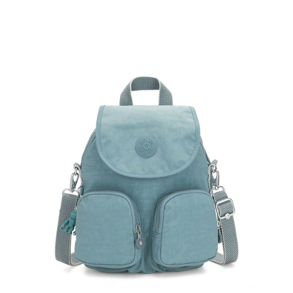  Kipling FIREFLY UP Tiny Backpack Covertible To Purse Aqua Freeze