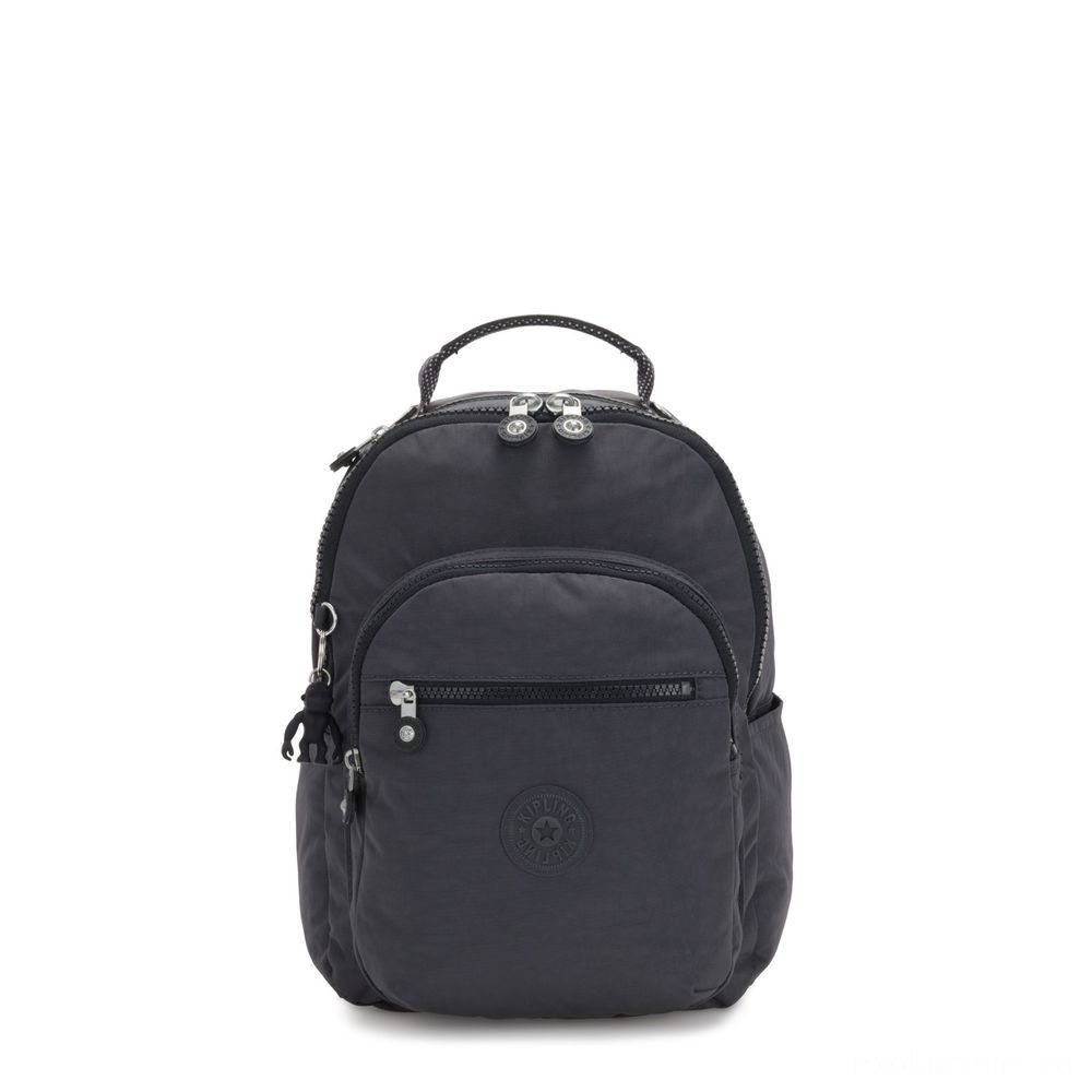 Back to School Sale - Kipling SEOUL S Little Backpack along with Tablet Chamber Night Grey. - Mid-Season:£29[libag6595nk]