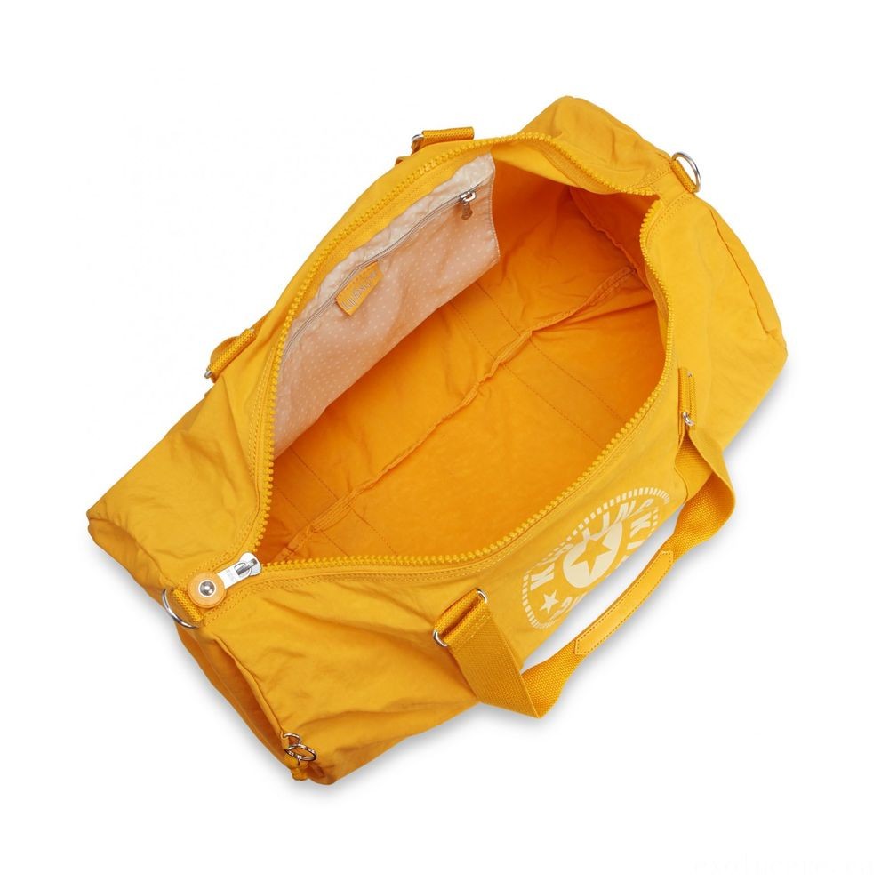 50% Off - Kipling ONALO L Large Duffle Bag along with Zipped Within Pocket Lively Yellow. - Spectacular:£47[gabag6598wa]