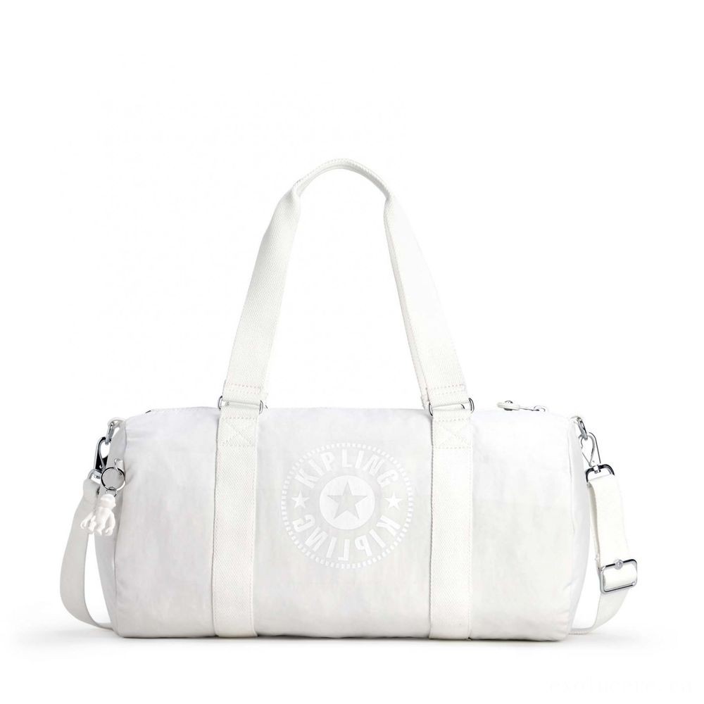 January Clearance Sale - Kipling ONALO Multifunctional Duffle Bag Lively White. - Internet Inventory Blowout:£44