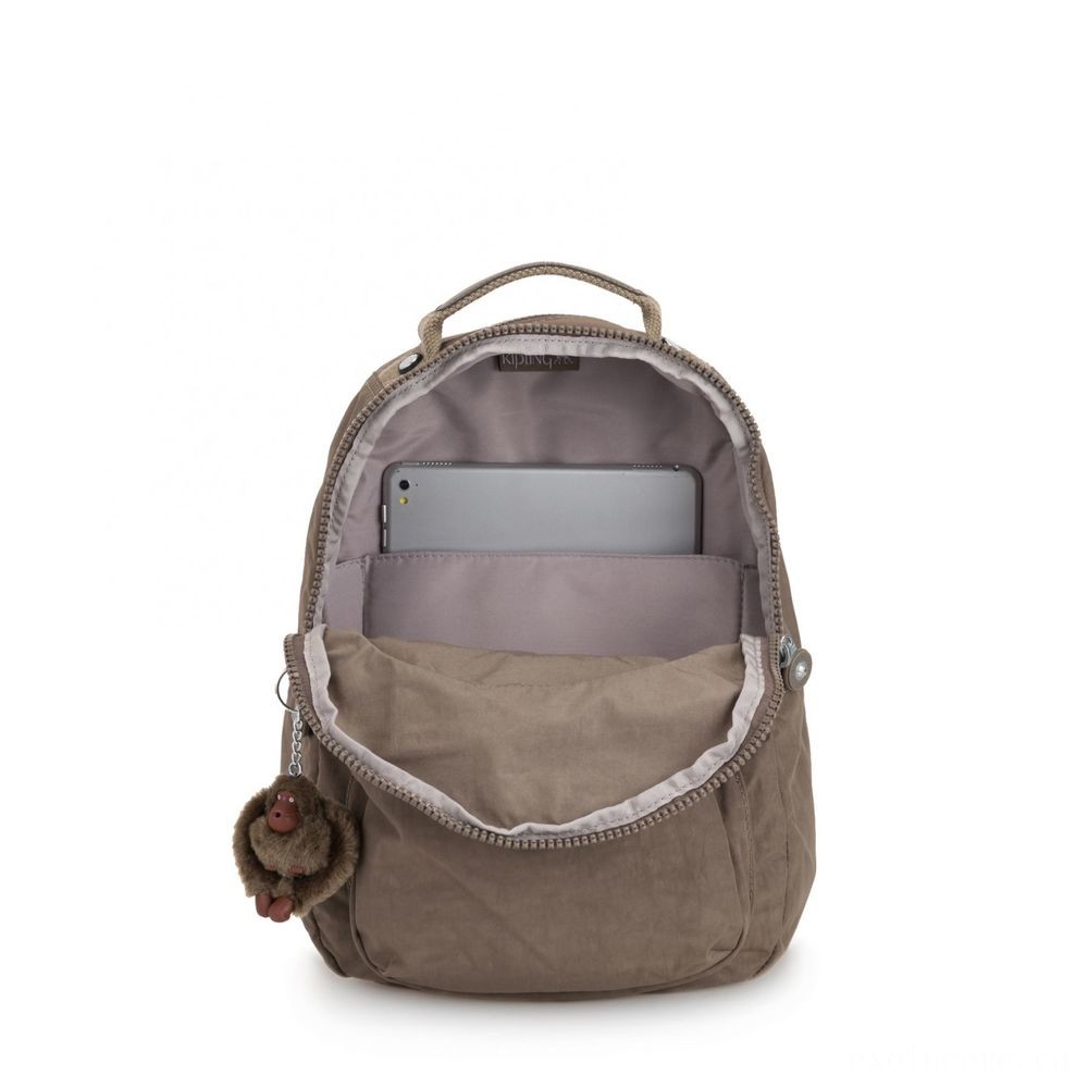 Kipling CLAS SEOUL S Bag with Tablet Chamber True Beige.