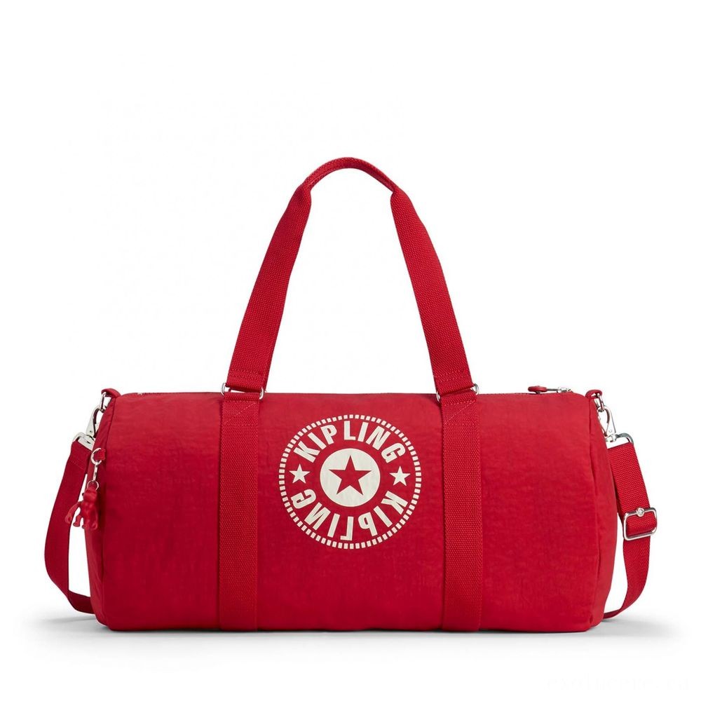 Kipling ONALO L Big Duffle Bag along with Zipped Within Wallet Lively Red.