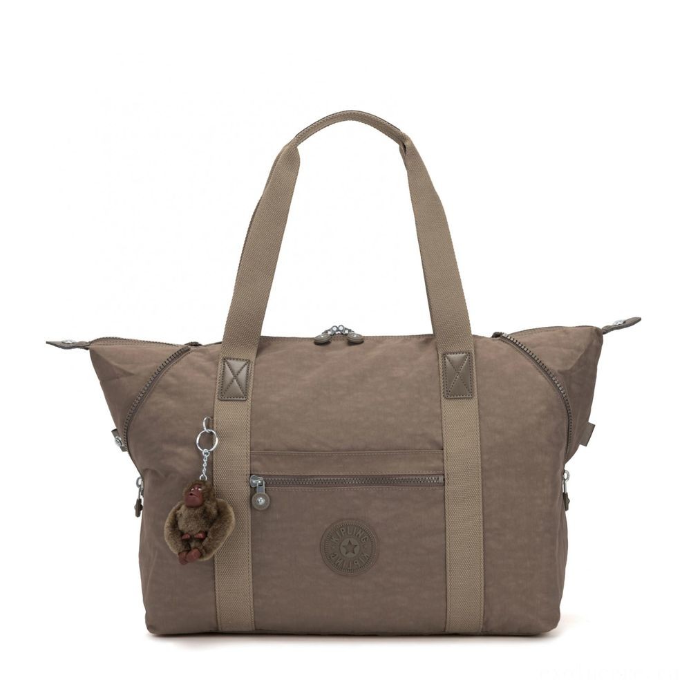 Markdown - Kipling Craft M Trip Tote Along With Trolley Sleeve Real Beige. - Extravaganza:£47[jcbag6612ba]