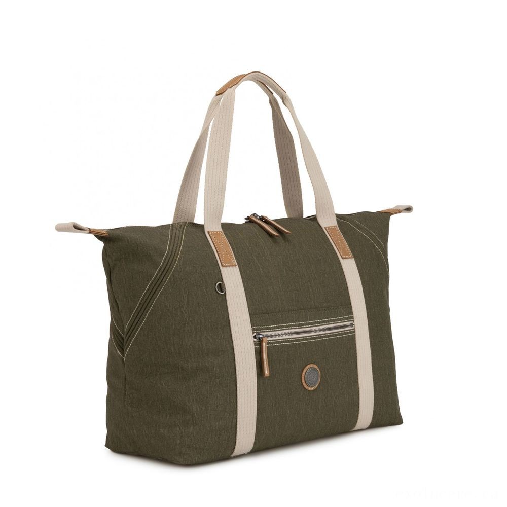 End of Season Sale - Kipling ART M Travel Tote with Cart Sleeve Urban Khaki. - Two-for-One:£34[ctbag6619pc]