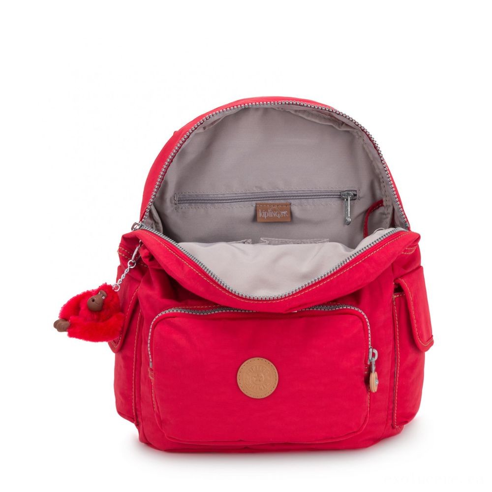 All Sales Final - Kipling Metropolitan Area BUNDLE S Little Backpack True Red C. - Christmas Clearance Carnival:£41
