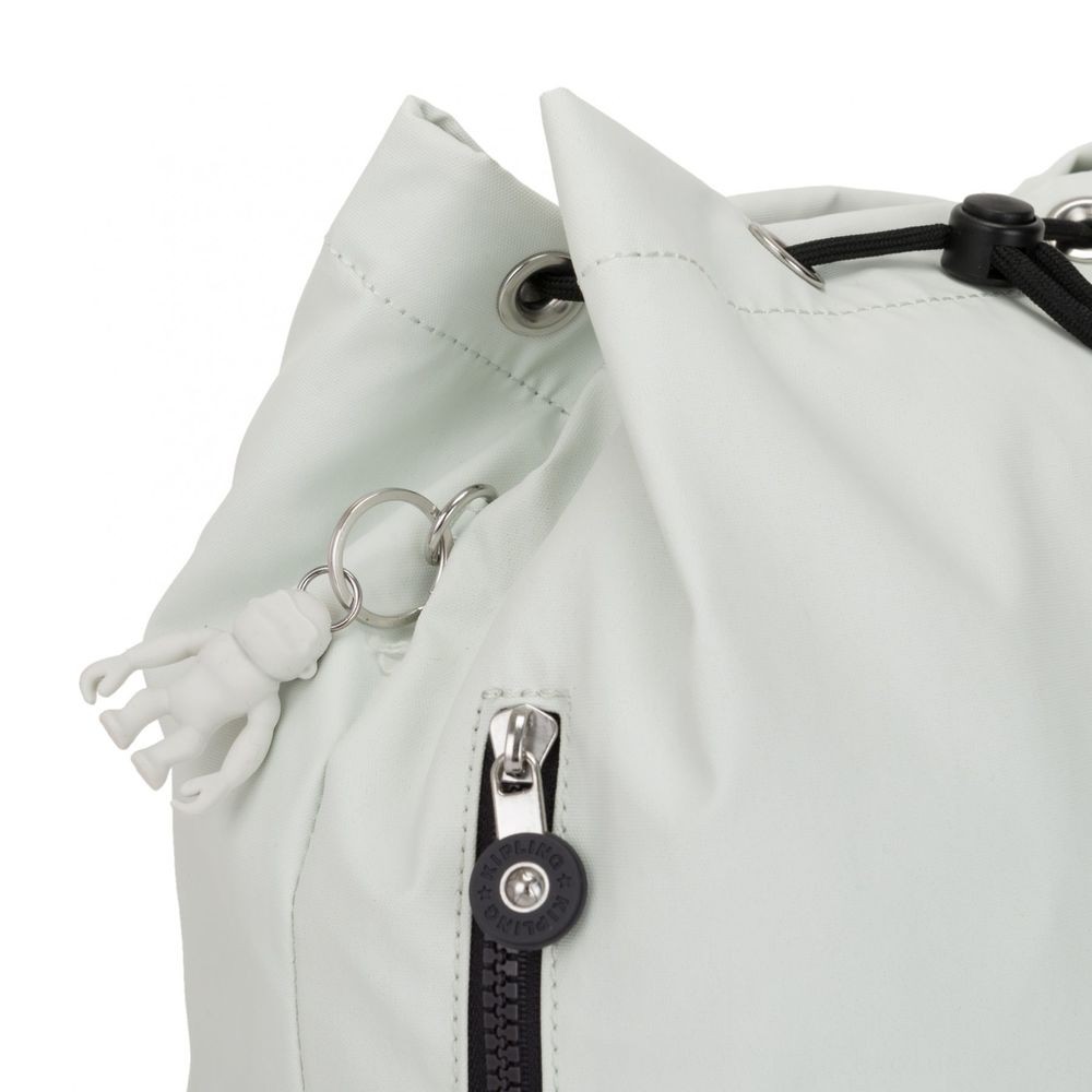 Cyber Monday Sale - Kipling ETOKO Large drawstring bag with backpack straps White Blue Bl. - Mother's Day Mixer:£24[dabag6629ni]