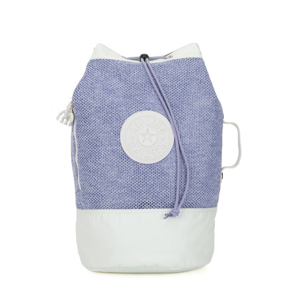 Kipling ETOKO Large drawstring bag with backpack straps Lilac Mesh Bl.