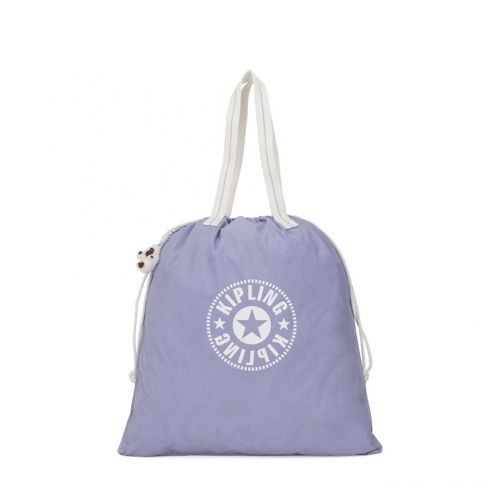 Kipling Brand-new HIPHURRAY L Layer Large Collapsible Tote Active Lilac Bl.