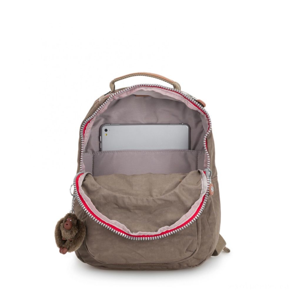 Kipling CLAS SEOUL S Backpack along with Tablet Compartment True Beige C.