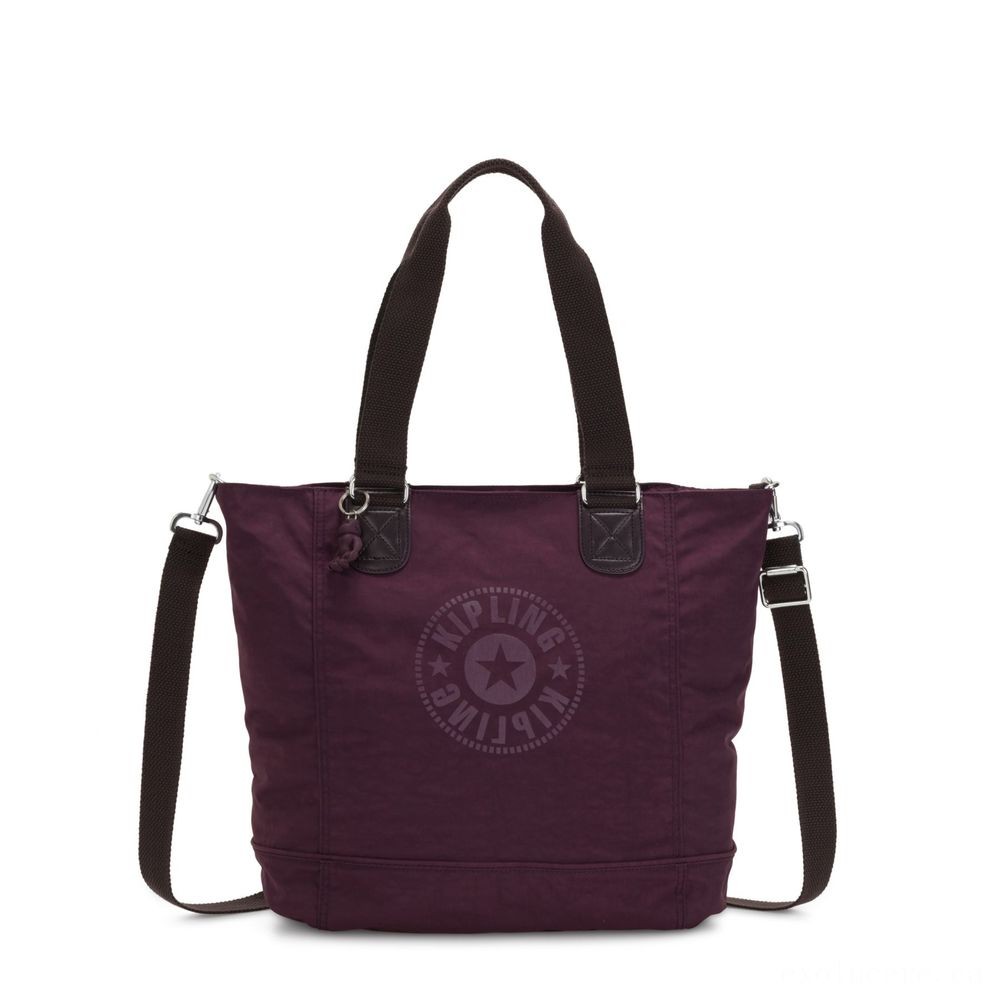 Father's Day Sale - Kipling Customer C Sizable Purse With Removable Shoulder Strap Sulky Plum - Steal:£33