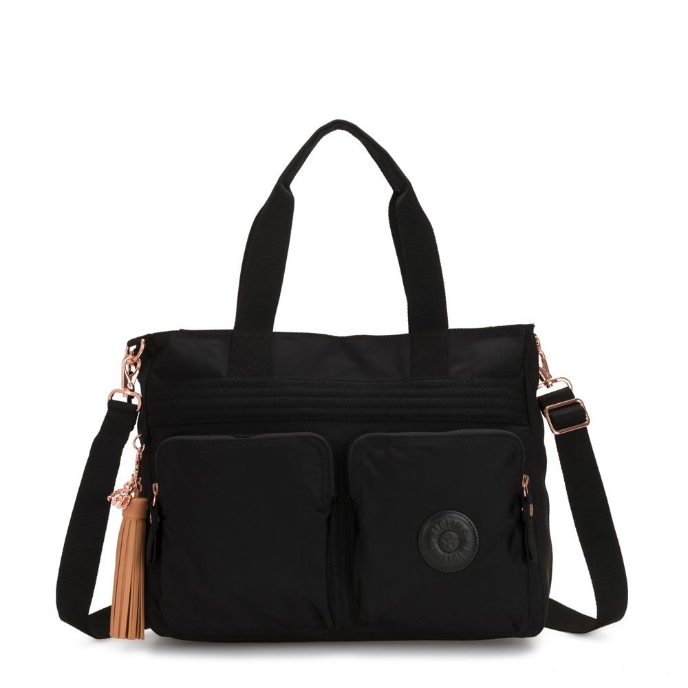 Kipling ESIANA Expandable Medium Tote (goes with laptop pc) Rose African-american.
