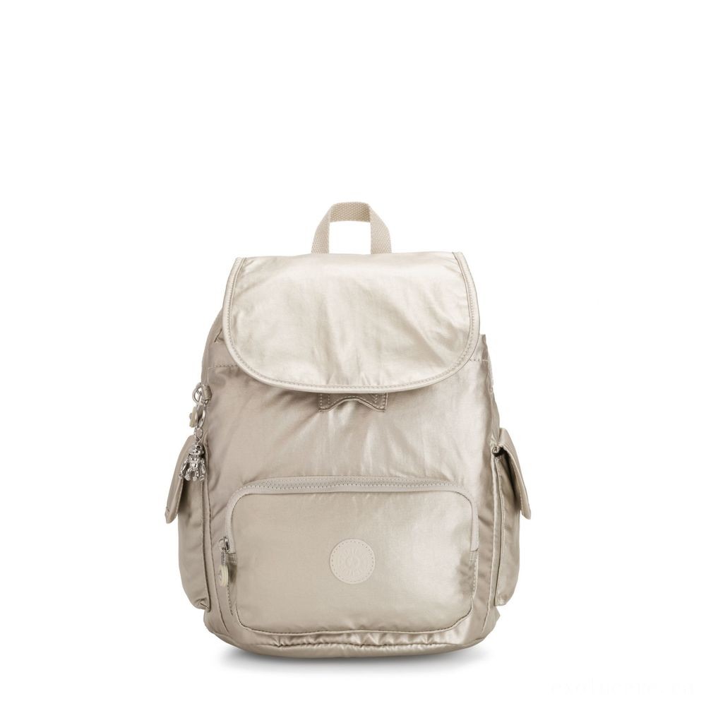 Final Clearance Sale - Kipling Area KIT S Small Backpack Cloud Metallic. - One-Day:£44