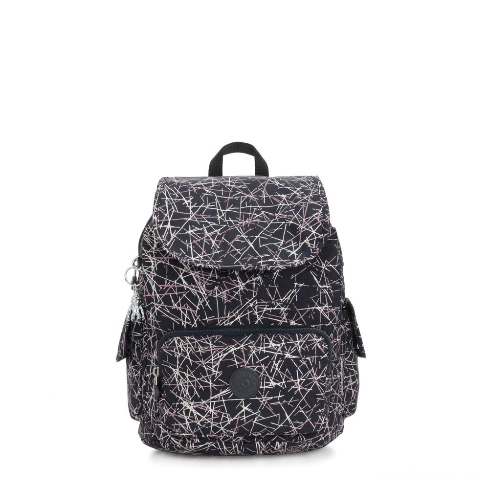 Year-End Clearance Sale - Kipling Area PACK S Little Backpack Navy Stick Imprint. - Blowout:£44[libag6651nk]