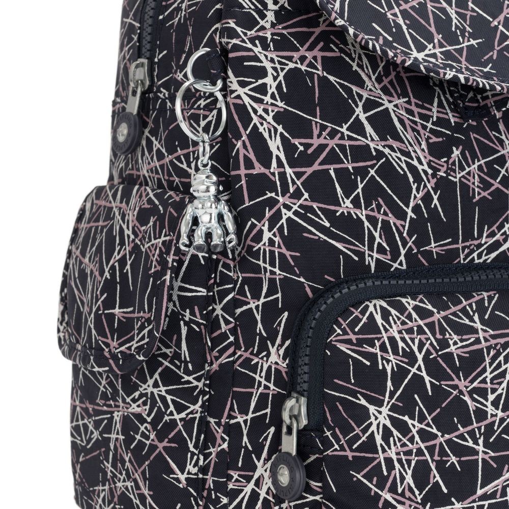 Kipling Area PACK S Little Backpack Navy Stick Imprint.