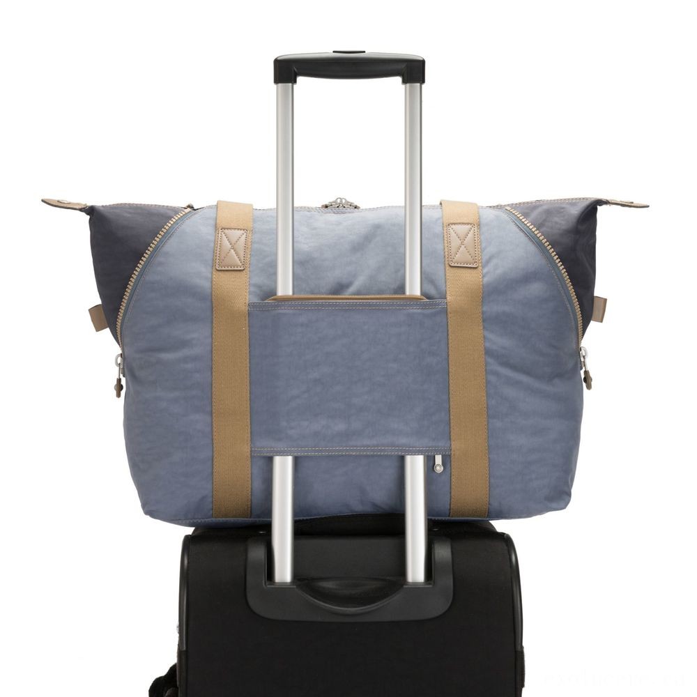 Kipling ART M Travel Carry With Cart Sleeve Rock Blue Block.