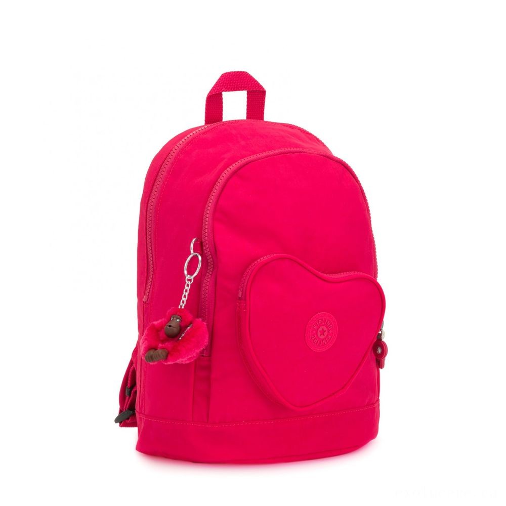  Kipling HEART BACKPACK Youngsters backpack True Fuchsia.