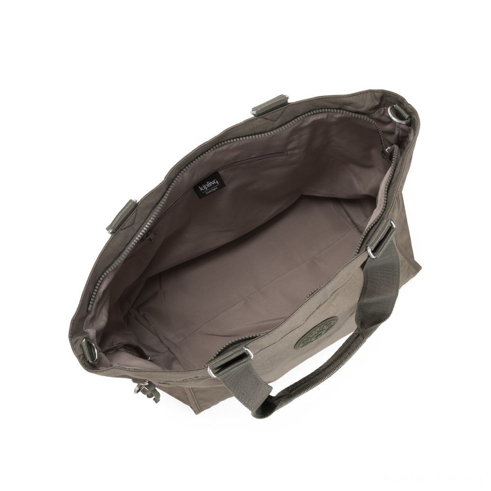 Stocking Stuffer Sale - Kipling Brand-new CUSTOMER L Big Shoulder Bag With Removable Shoulder Band Seagrass - Spree:£40
