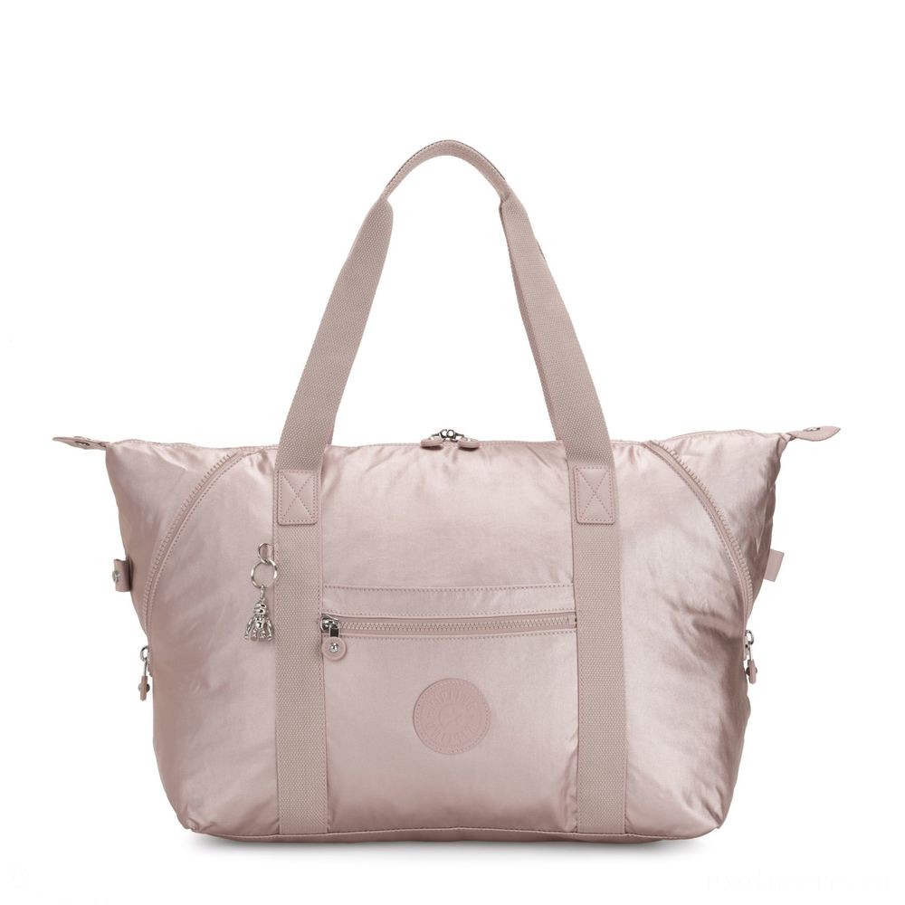 All Sales Final - Kipling Craft M Trip Tote Along With Cart Sleeve Metallic Rose. - Off-the-Charts Occasion:£42[bebag6684nn]