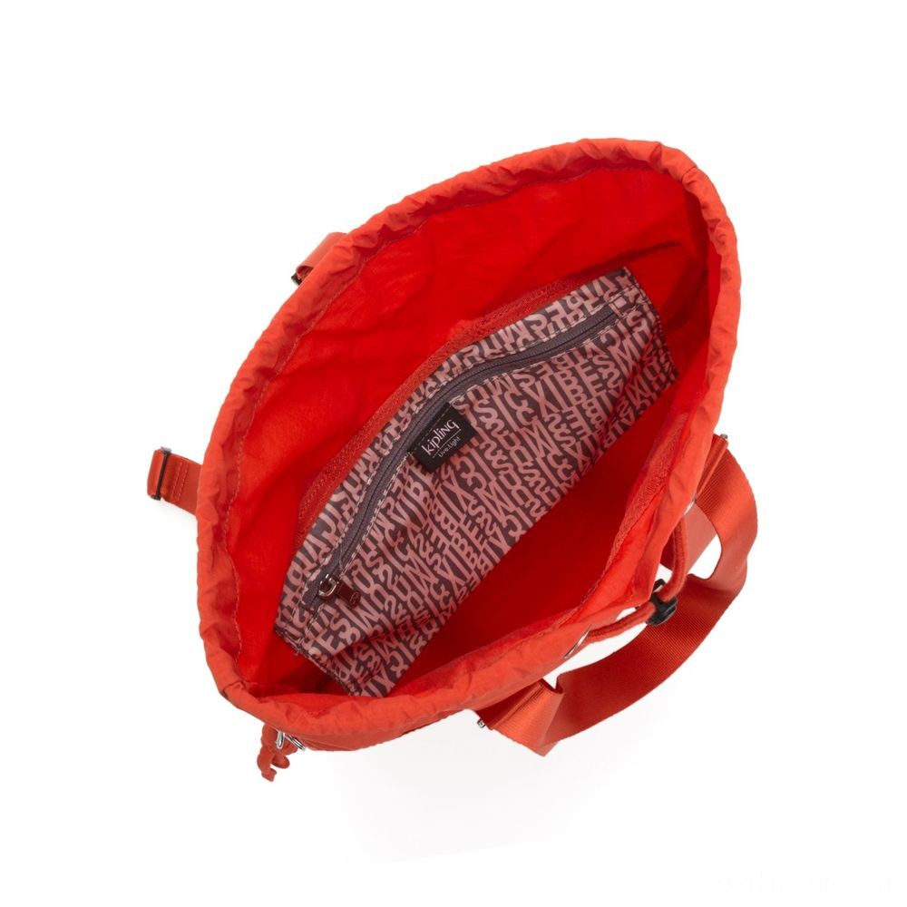 Kipling LOVILIA Tool Bag Convertible to Ladies Handbag and also Shoulderbag Funky Orange.