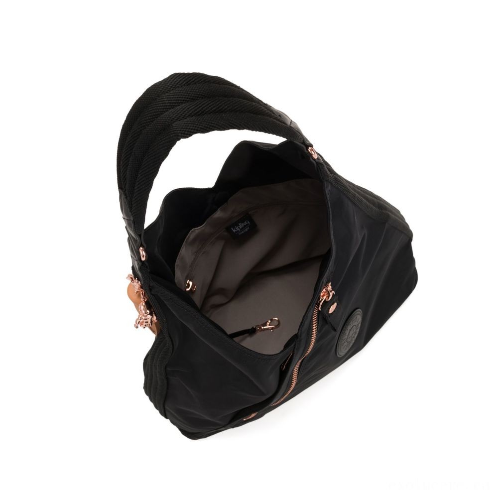 Clearance Sale - Kipling OLINA Channel Shoulder Bag Rose Black - Surprise:£51[jcbag6692ba]