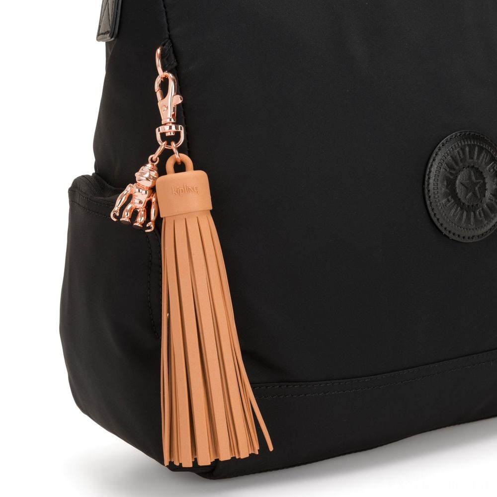 Kipling ISMAY Channel Carryall with Edge Wallets Rose Black.