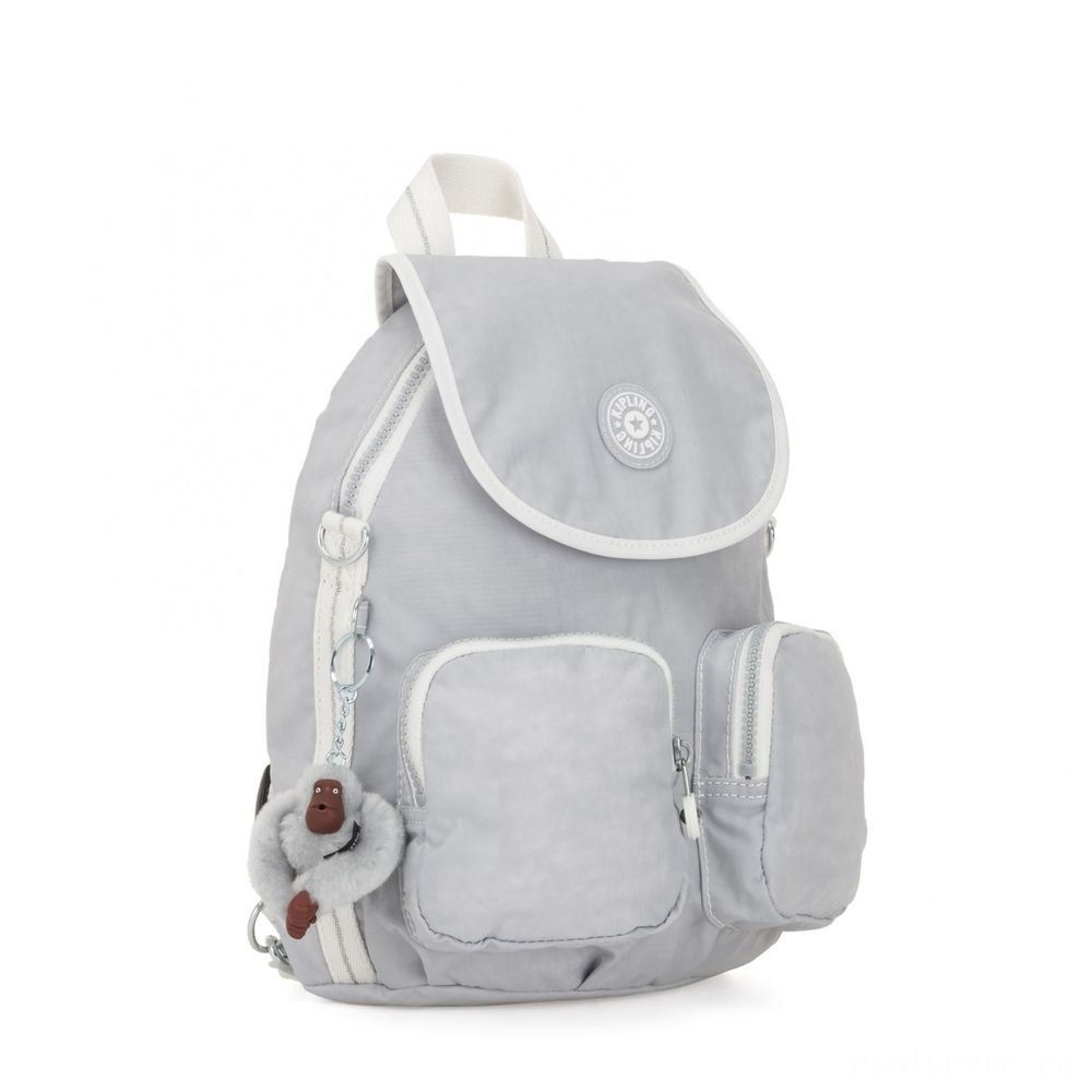  Kipling FIREFLY UP Little Backpack Covertible To Shoulder Bag Active Grey Bl