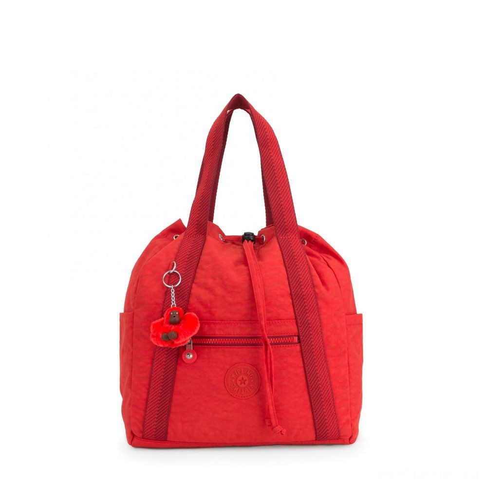 August Back to School Sale - Kipling Fine Art BAG S Small Drawstring Backpack Active Red. - Virtual Value-Packed Variety Show:£23