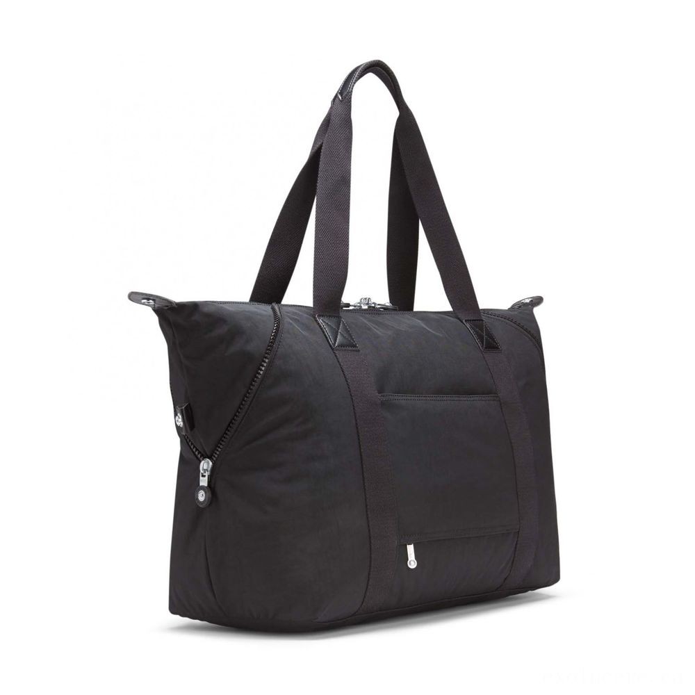 Kipling ART M Art Shopping Bag with 2 Front Pockets Vibrant Afro-american.