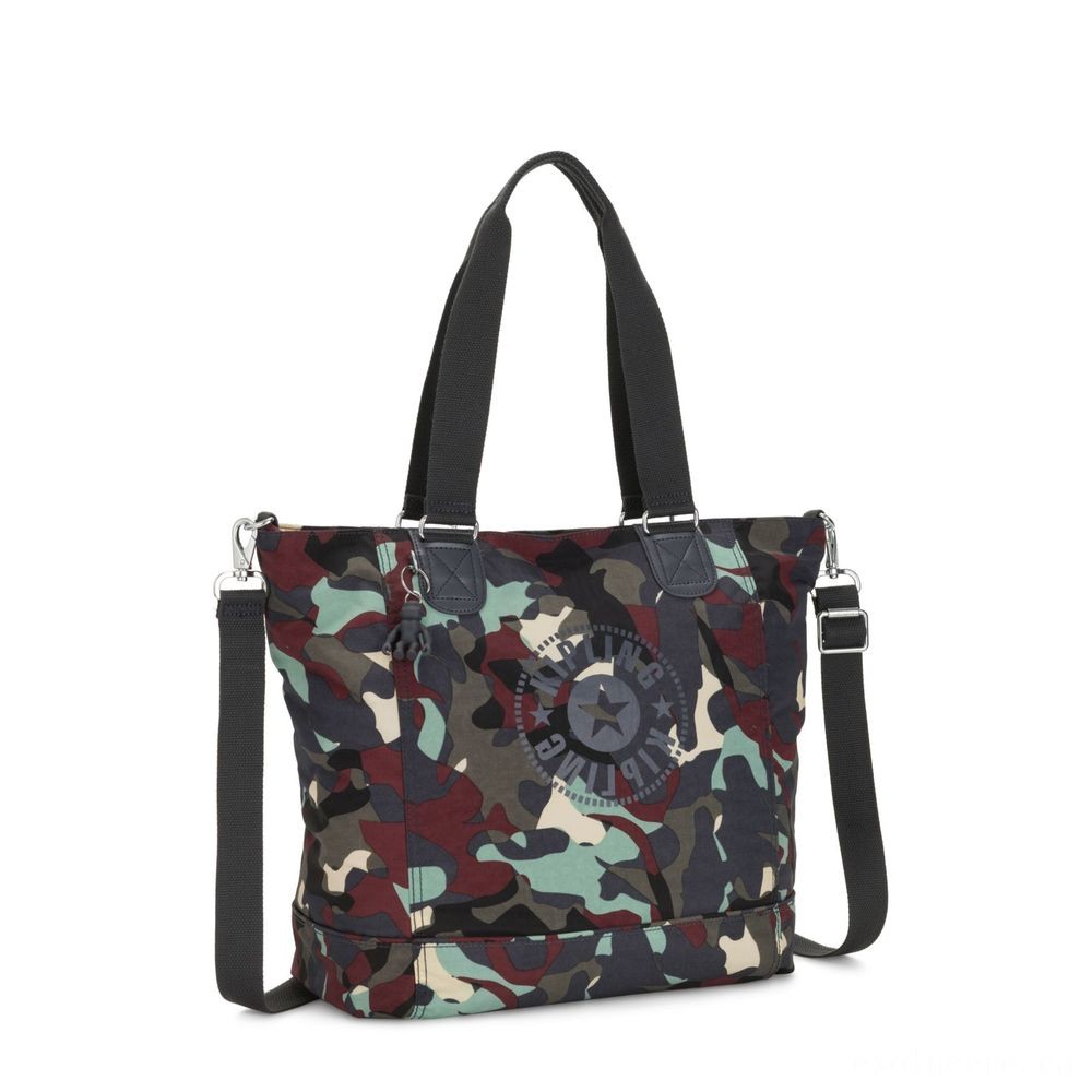 Price Cut - Kipling SHOPPER C Big Handbag Along With Removable Shoulder Band Camo Sizable - Deal:£35[labag6710ma]